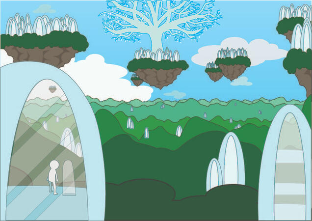 &quot;Utopian City&quot;, 2022, 845x597px, Digital